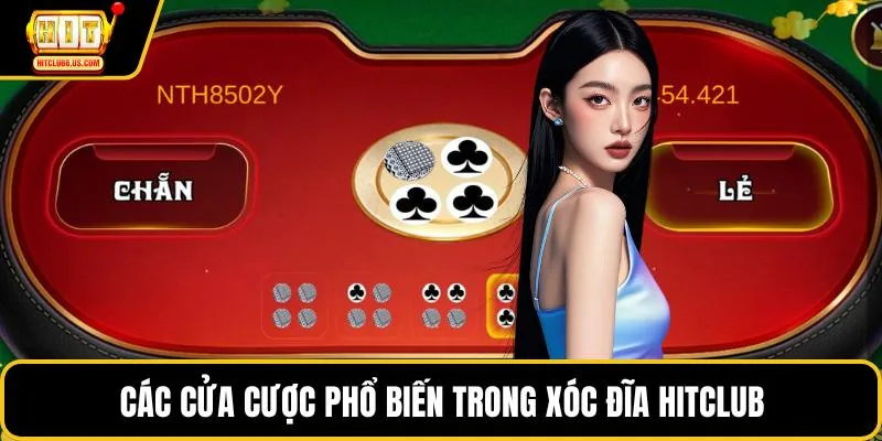 Các cửa cược phổ biến trong xóc đĩa HITCLUB